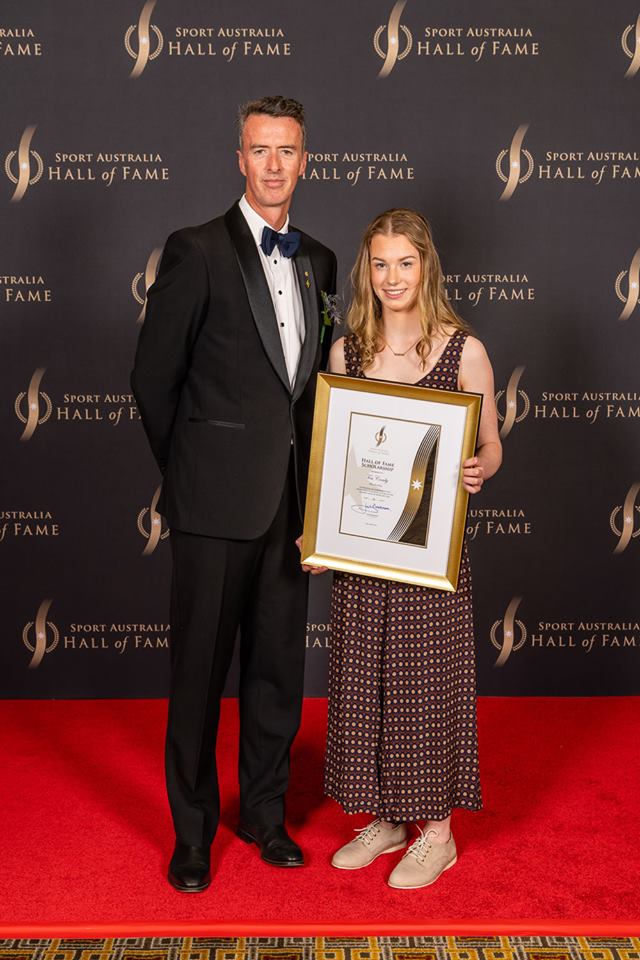 Tess Coady with mentor Nick Green OAM